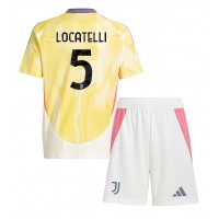 Camiseta Juventus Manuel Locatelli #5 Segunda Equipación Replica 2024-25 para niños mangas cortas (+ Pantalones cortos)